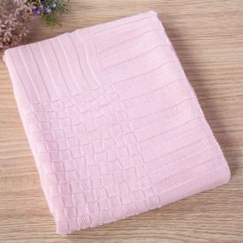 Manta De Tricô 80X100cm Havan Baby - Rosa Claro