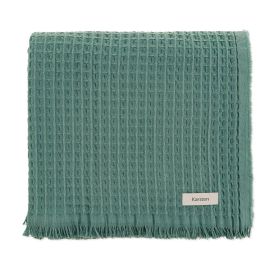 Manta Decorativa Denver 1,50X2,00 Karsten 100% Algodão - Verde Malaquita