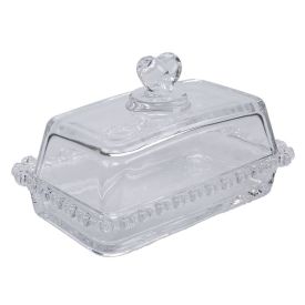 Manteigueira Com Tampa Coração Lyor 17X10,5Cm - Cristal