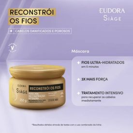 Máscara Capilar Eudora Siàge Reconstrói Os Fios - 250g