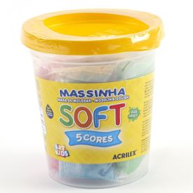 Massinha De Modelar Soft Com 5 Cores Acrilex - 07330