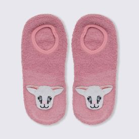 Meia Sapatilha Fleece Ovelha Camila Moretti - ROSA CLARO 34/39