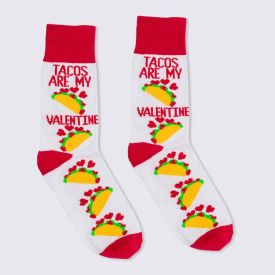 Meia Unissex Tacos Valentine Risk - BRANCO 39/43