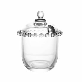 Meleira De Cristal Com Pegador Coração Lyor 12 Cm - Transparente