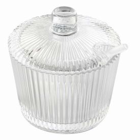 Meleira De Vidro Com Tampa E Colher Para Mel Graffiato Hauskraft 200Ml - Cameratta