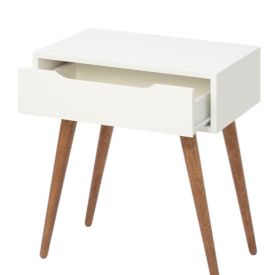 Mesa De Cabeceira Baixa 60 Cm Havan Casa - Branco