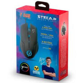 Mouse Gamer Flakes Power Stream Elg Flkm002 - Preto