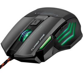 Mouse Professional Gamer Multilaser Warrior Mo207 - Preto/Verde