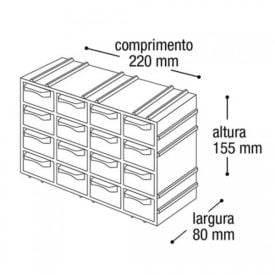 Organizador 7001 Arqplast - Preto
