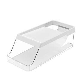 Organizador De Latas Para Geladeira Clear Fresh Ou 35 Cm - Transparente e Branco