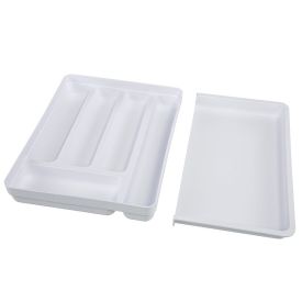 Organizador De Talheres Com Extensor Martiplast Logic - Branco
