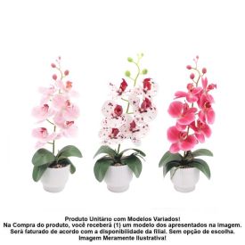 Orquídea Artificial Com Vaso Havan Casa 40 Cm - Sortido
