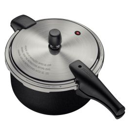 Panela De Pressão Em Alumínio Starflon Max Vancouver Effect Tramontina 6 Litros - Preto