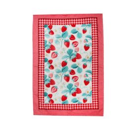 Pano de Copa 100% Algodão Felpudo Döhler 1 Pç - Sortido Morangos