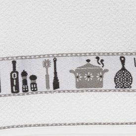 Pano De Copa 100% Algodão Gourmet Havan Casa 1 Pç - Panela Cinza