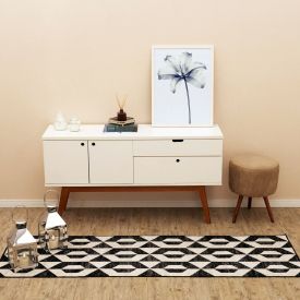 Passadeira Para Quarto E Sala Belga 0,67X2,10 M Havan  - Preto