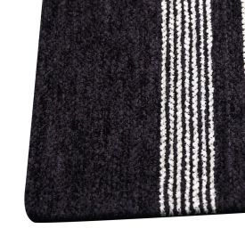 Tapete Para Quarto Ou Sala Chenile 75X160 Cm Havan Casa - Preto Listra