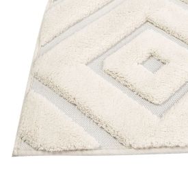 Tapete Passadeira Para Quarto E Sala 60X180 Cm Milano Havan Casa - Marfim Losango