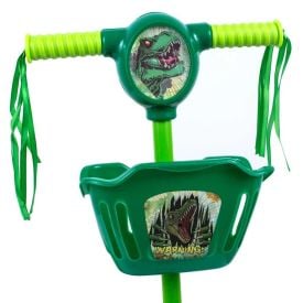 Patinete Dino 3 Rodas Com Cesto Som E Led Havan Toys - HBR0445