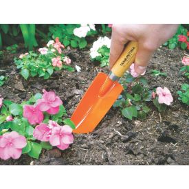 Pazinha Estreita Metálica com Cabo de Madeira Tramontina - Laranja