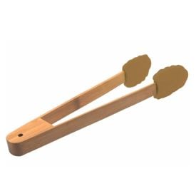 Pegador De Silicone Com Cabo De Bambu Havan Casa - Caramelo