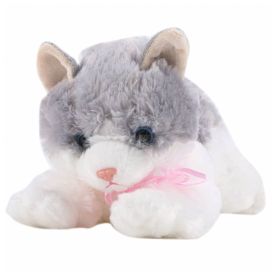 Pelúcia Gato Deitado Cinza 30Cm Havan Toys - HBR0468