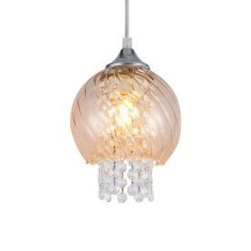 Pendente Diana Taschibra Metal Cristal E27 40W - Âmbar