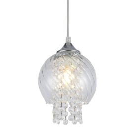 Pendente Diana Taschibra Metal Cristal E27 40W - Transparente