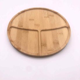 Petisqueira Redonda Havan Casa 3 Divisões 25Cm - Bambu