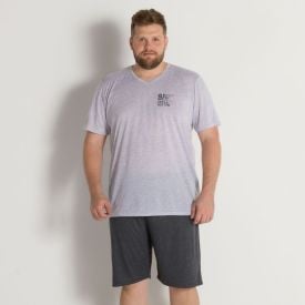 Pijama Plus Size Masculino Explorer Marc Alain Mescla