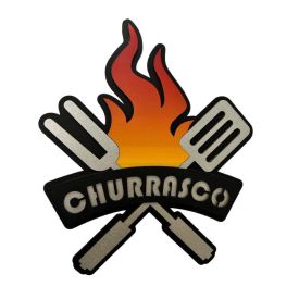 Placa Decorativa 3D Churrasco Na Brasa Forgerini - 5010