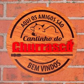 Placa Decorativa Cantinho Do Churrasco Forgerini - 720