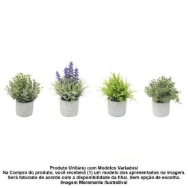 Planta Artificial Com Vaso Havan Casa 20Cm - Sortido