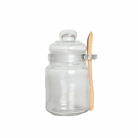 Porta Condimento Com Colher Samara Hauskraft 250 Ml - Transparente