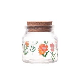 Porta Condimentos De Vidro Com Rolha Flora Lyor - 140ml
