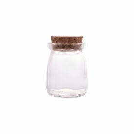 Porta Condimentos Redondo Com Tampa Rolha Lyor 100 Ml - Transparente