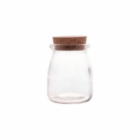 Porta Condimentos Redondo Com Tampa Rolha Lyor - 190 Ml