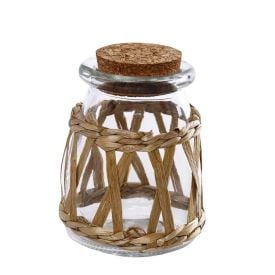 Porta Condimentos Vidro Com Fibra Natural Bambu Wolff - 250ml