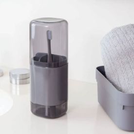Porta Escova De Dente Dual Mariplast - Chumbo