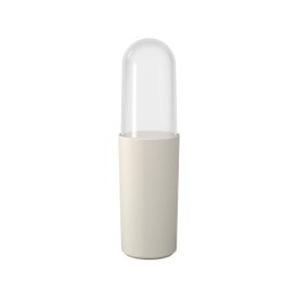Porta Escova Dental Com Tampa Serene Coza 21Cm - Cinza Claro