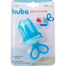 Porta Frutinha Sugador Em Silicone - Azul