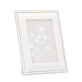 Porta-Retrato Duplo 10X15cm Mart - Off white/ Dourado