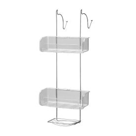 Porta Shampoo Duplo De Box Com Saboneteira Arthi - Aço Inox