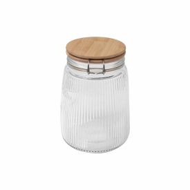 Pote Canelado Com Tampa Havan Casa 1,3 Litros - Transparente