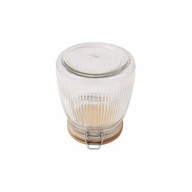 Pote Canelado Com Tampa Havan Casa 800 Ml - Transparente