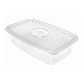 Pote De Plástico Retangular Pop Plasútil 2,7L - Transparente