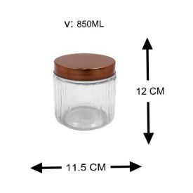 Pote De Vidro Canelado Com Tampa Rosca Rose 800Ml - Havan Casa