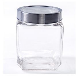 Pote De Vidro Com Tampa Gastro Lyor 1,2L - Prata