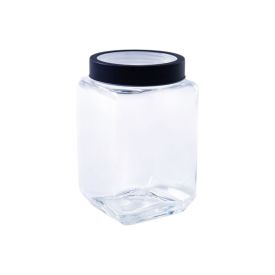 Pote De Vidro Com Tampa Gastro Lyor 1,7L - Preto