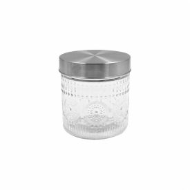 Pote De Vidro Com Tampa Inox 800Ml Mandala - Havan Casa
